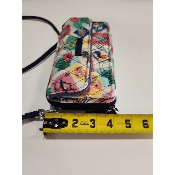 Vera Bradley Crossbody Wristlet Cuban Stamps Small All in One Multicolored - Picture 9 of 11